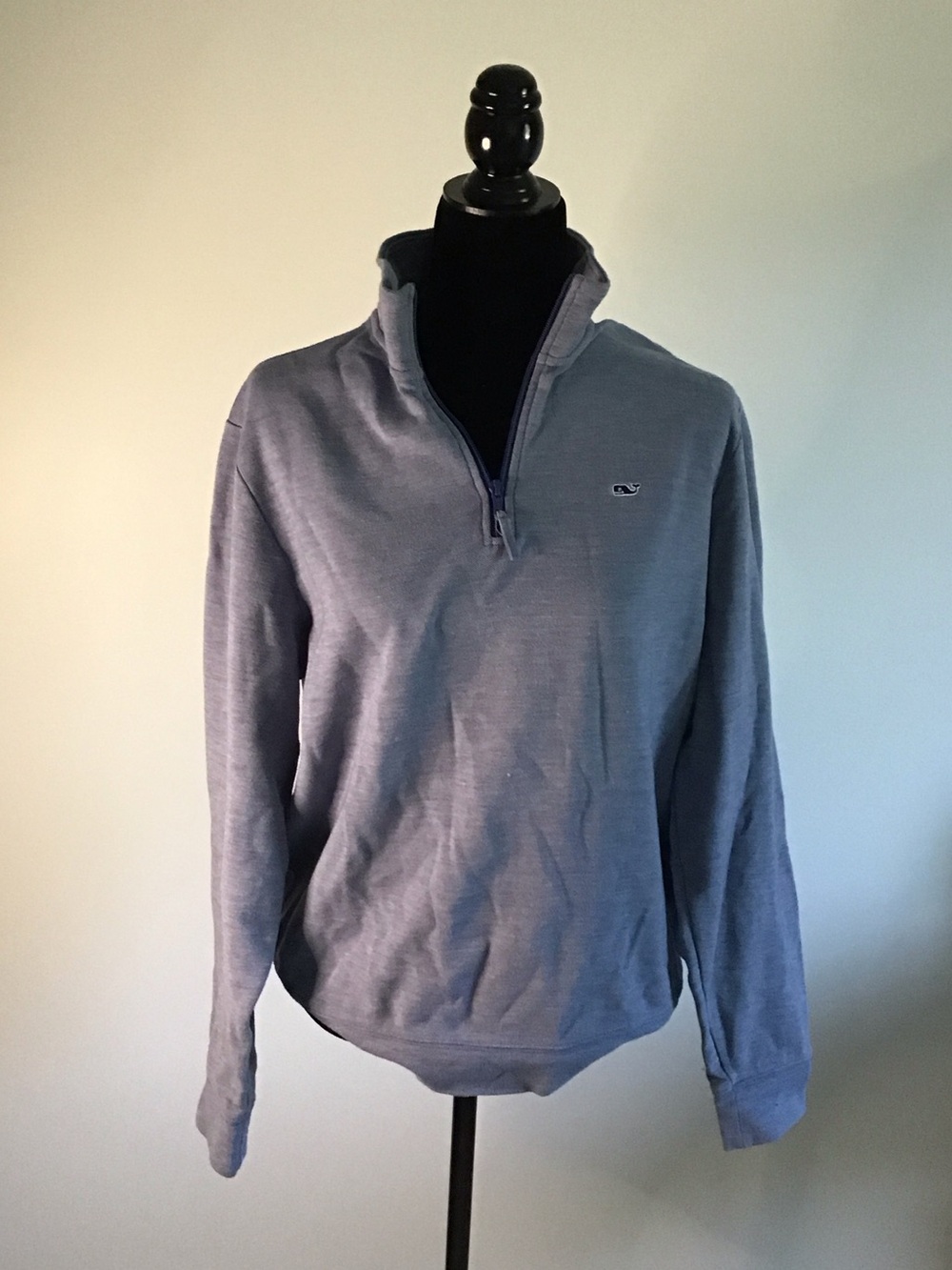 Vineyard Vines Light Blue Quarter-Zip Sweater